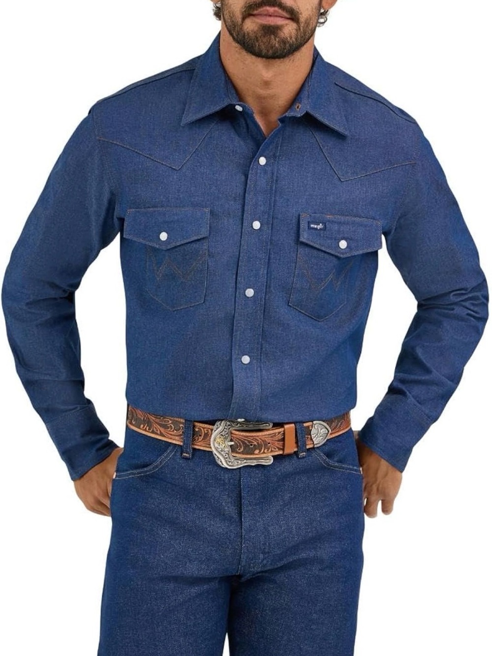 Men's Western Denim Shirt Wrangler S